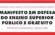 CNTE assina manifesto em defesa do ensino superior público e gratuito