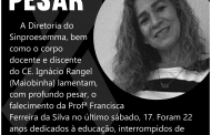 Nota de Pesar Profª Francisca Ferreira da Silva