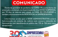 Sinproesemma adota medidas de prevenção contra o Corona Vírus