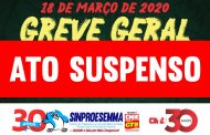 Sinproesemma suspende mobilização de rua da Greve Geral do 18 de março