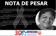 Nota de Pesar - Maria Edna Silva Gomes