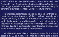 Informativo sobre a volta do funcionamento presencial do Sinproesemma