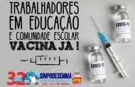 Sinproesemma aciona Promotoria de Educação que recomenda vacinação dos Trabalhadores em Educação